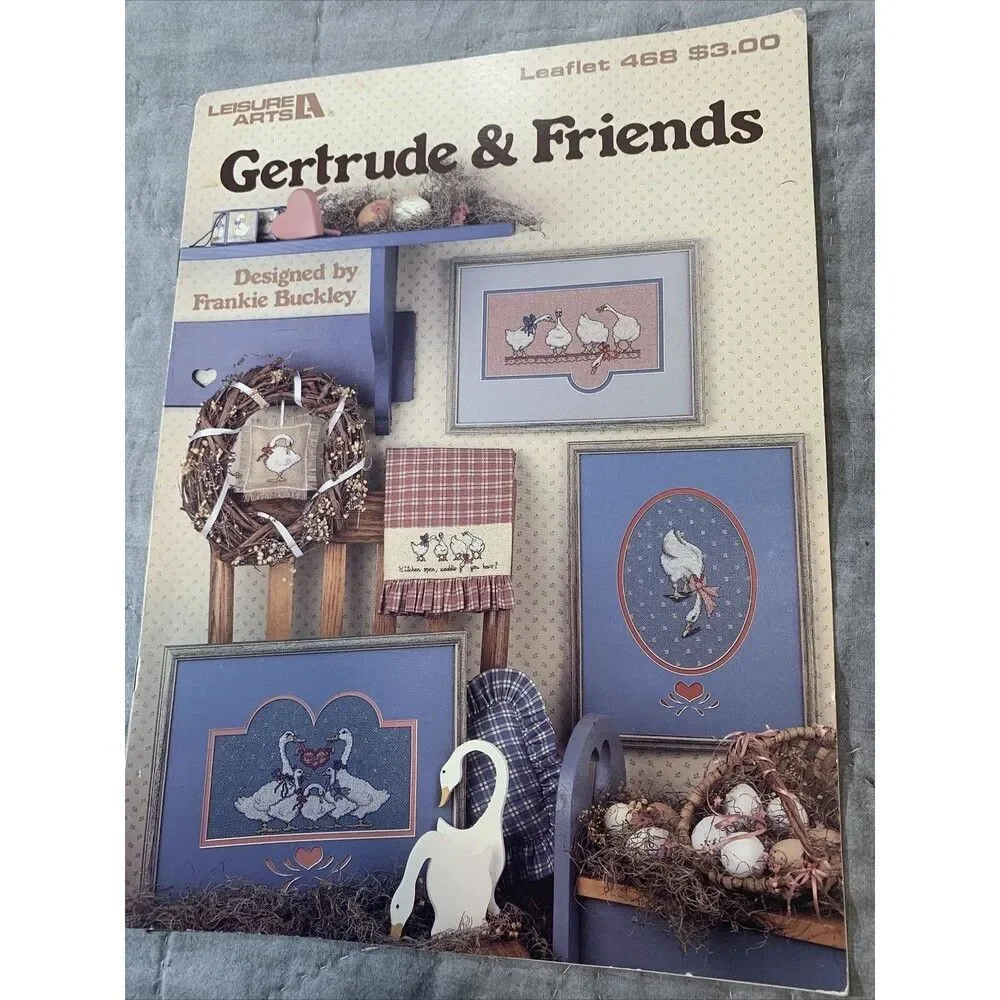 Leisure Arts Gertrude and Friends Cross-Stitch Pattern Leaflet 468 Geese